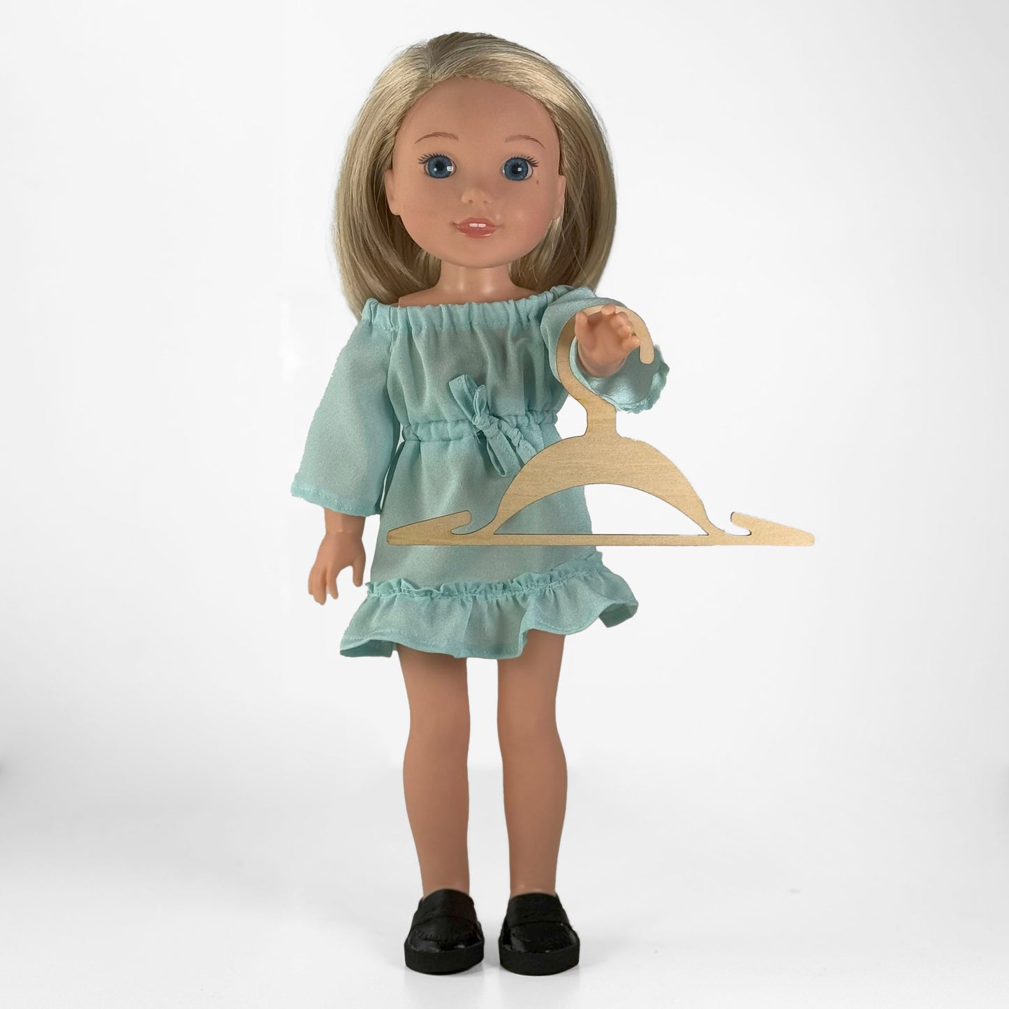 14 and 15 Inch Doll Clothes Hangers with Pants Bar