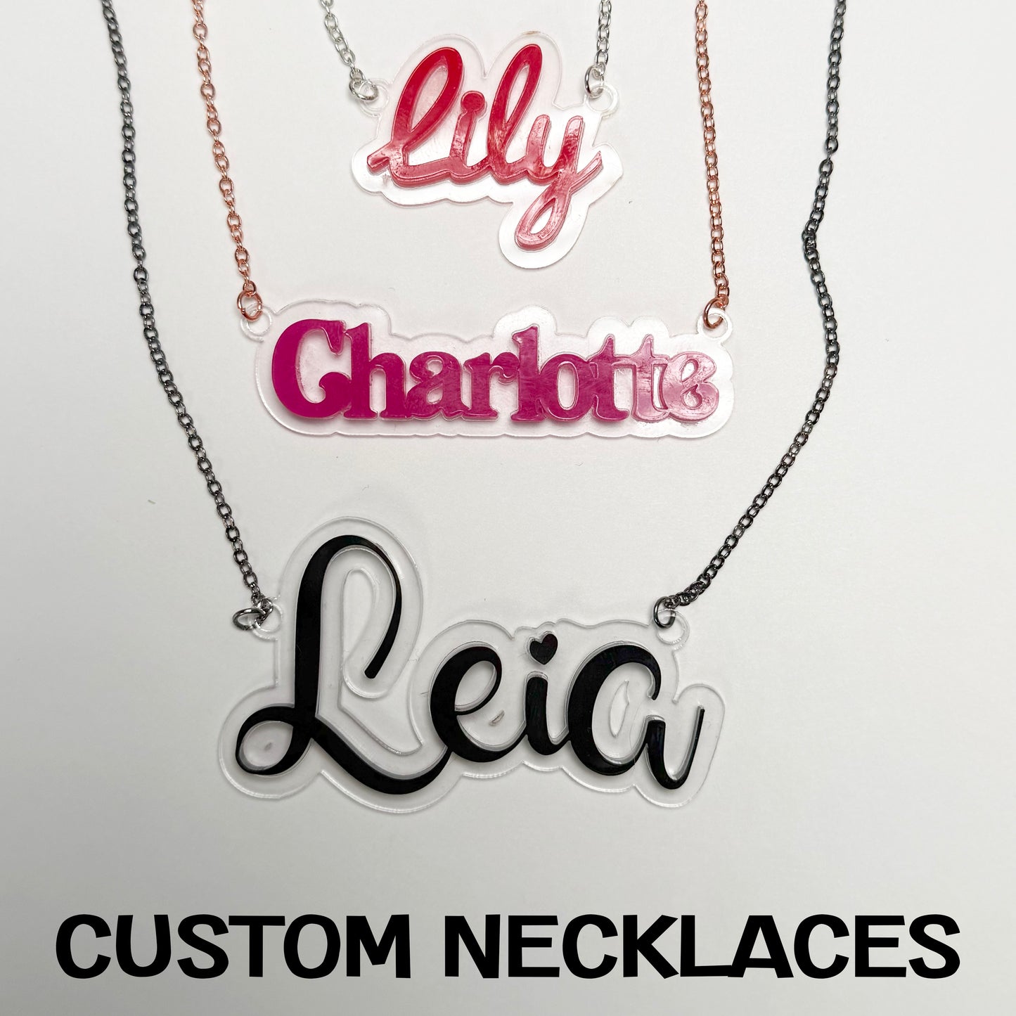 Custom Acrylic Name Necklaces